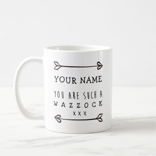 Persoonlijke witte Mok - Wazzock - Funny Mug (Links)