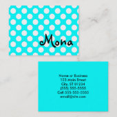 Persoonlijke witte poka Dot Visitekaartje (Voorkant / Achterkant)