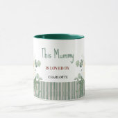 Persoonlijke witte roos bloemige mok, Elegante aan Mok (Midden)