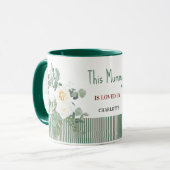 Persoonlijke witte roos bloemige mok, Elegante aan Mok (Voorkant links)