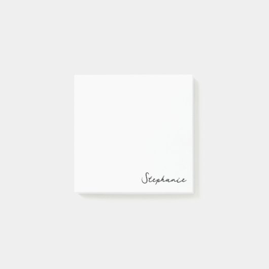 Persoonlijke witte script Post-it plakbriefjes Post-it® Notes (Voorkant)