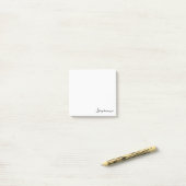 Persoonlijke witte script Post-it plakbriefjes Post-it® Notes (Op bureau)
