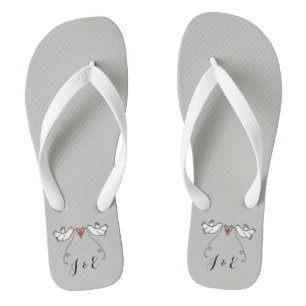 Persoonlijke Witte Teenslippers voor weduwschap