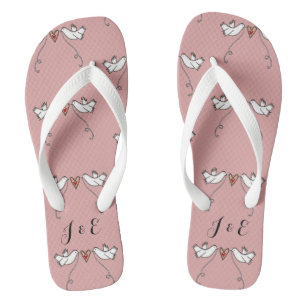Persoonlijke Witte Teenslippers voor weduwschap