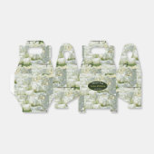 Persoonlijke witte tulp bruiloft bedankdoosjes (Uitgevouwen)