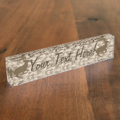 Persoonlijke woestijn Digitale Camouflage Deer Cam Naambordje (Zijkant)