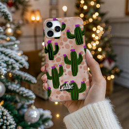 Persoonlijke Woestijn Oranje Cacti Phonehoes iPhone 16 Pro Hoesje