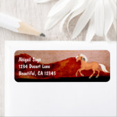 Persoonlijke woestijn Wild Mustang Horse Etiket (Insitu)