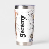 Persoonlijke Wolf Geïsoleerde Drinkbeker (Links)