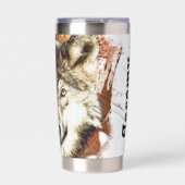 Persoonlijke Wolf Geïsoleerde Drinkbeker (Voorkant)
