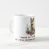 Persoonlijke Wolf Quote Koffiemok (Voorkant links)