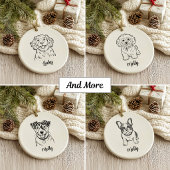 Persoonlijke Wolfhound Hond Kerstmis Keramisch Ornament