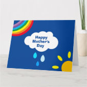 Persoonlijke wolk, regen en zon Moederdag Kaart (Voorkant)