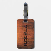 Persoonlijke wooden look bagagelabel (Achterkant verticaal)