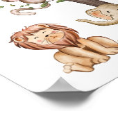 Persoonlijke Woodland Animals Nursery Wall Art Poster (Hoek)