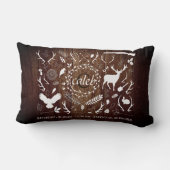 Persoonlijke Woodland Baby Boy Nursery Decor Barn Kussen (Achterkant)