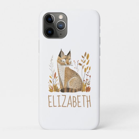 Persoonlijke Woodland Bobcat Cute Case-Mate iPhone Case (Achterkant)