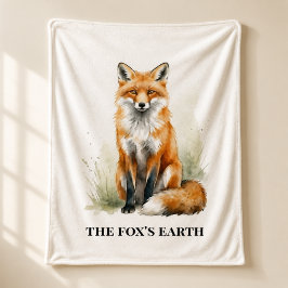 Persoonlijke Woodland Fox Northwoods Retreat Kunst Fleece Deken
