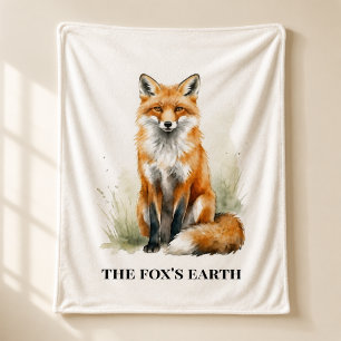 Persoonlijke Woodland Fox Northwoods Retreat Kunst Fleece Deken