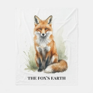 Persoonlijke Woodland Fox Northwoods Retreat Kunst Fleece Deken