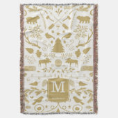 Persoonlijke Woodland Holiday Throw Blanket Deken (Voorkant Verticaal)