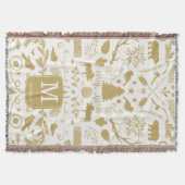 Persoonlijke Woodland Holiday Throw Blanket Deken (Voorkant)