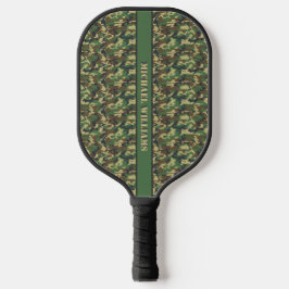 Persoonlijke Woodland Militairy Camo Print Pickleball Paddle