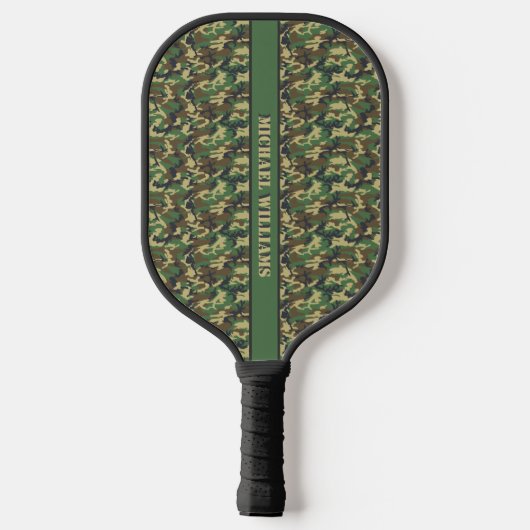 Persoonlijke Woodland Militairy Camo Print Pickleball Paddle (Achterkant)