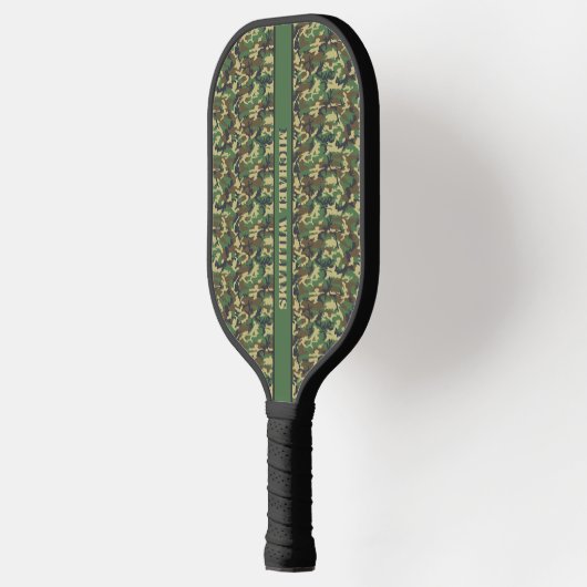 Persoonlijke Woodland Militairy Camo Print Pickleball Paddle (Links)