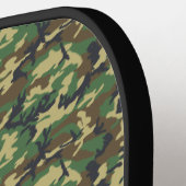 Persoonlijke Woodland Militairy Camo Print Pickleball Paddle (Links Detail)