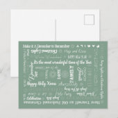 Persoonlijke woorden Beste wensen Feestdagenkaart (Voorkant / Achterkant)