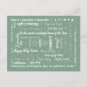 Persoonlijke woorden Beste wensen Feestdagenkaart (Voorkant)