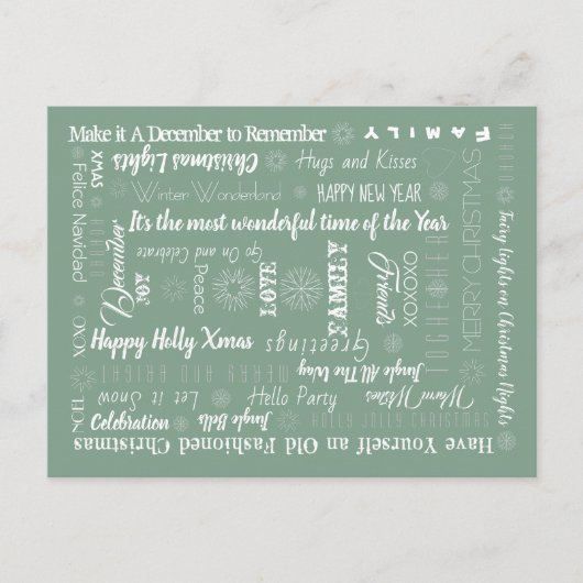 Persoonlijke woorden Beste wensen Feestdagenkaart (Voorkant)