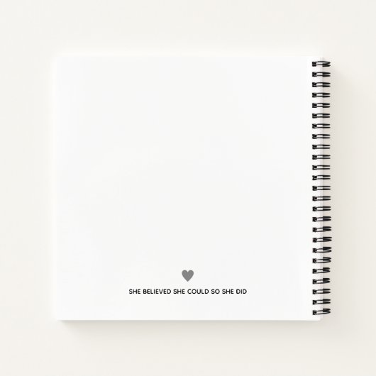 Persoonlijke woorden van het Afstuderen Dagblad va Notitieboek (Achterkant)