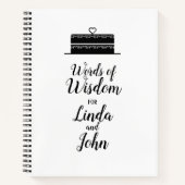 Persoonlijke woorden van Wisdom Wedding Guestbook Notitieboek (Voorkant)