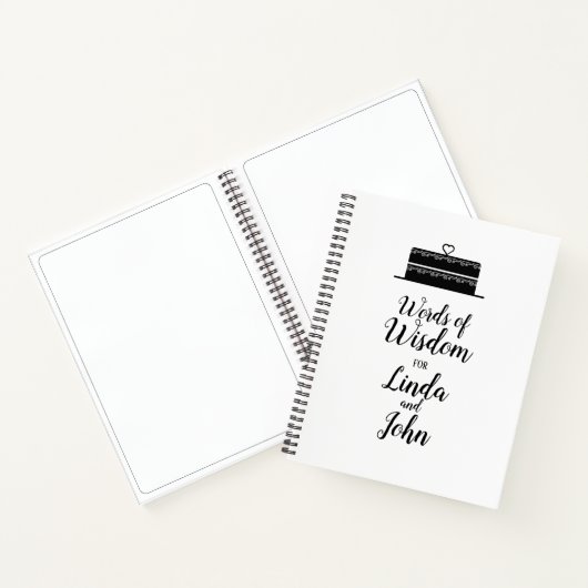 Persoonlijke woorden van Wisdom Wedding Guestbook Notitieboek (Binnen)