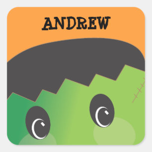 Persoonlijke woordvoerder monster Halloween Sticke Vierkante Sticker