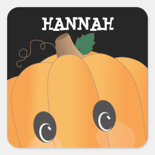 Persoonlijke woordvoerder Pumpkin Halloween Sticke Vierkante Sticker