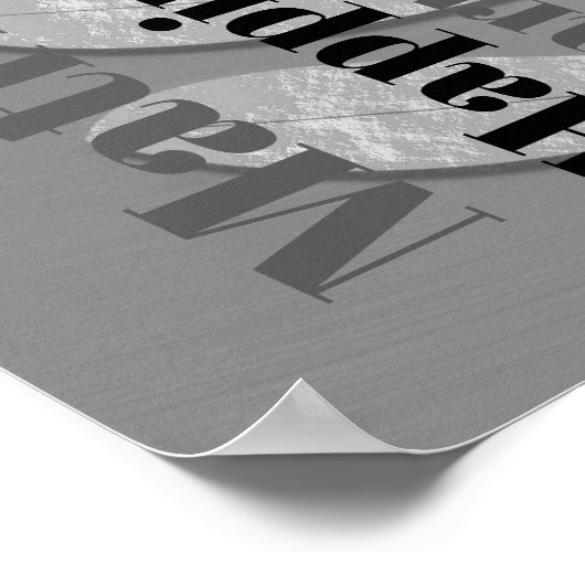 Persoonlijke Word Art 70th bruiloft Poster (Hoek)