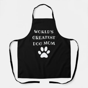 Persoonlijke World's Greatest Dog Mom Aangepaste T Schort