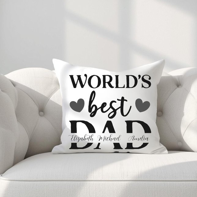 Persoonlijke Worpkussen 'Beste Papa Ter Wereld' Kussen (Creator heeft geüpload)