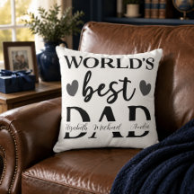 Persoonlijke Worpkussen 'Beste Papa Ter Wereld'