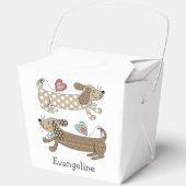 Persoonlijke worst Dog Dachshund Bedankdoosjes (Voorkant)