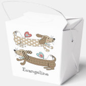 Persoonlijke worst Dog Dachshund Bedankdoosjes (Achterkant)