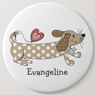 Persoonlijke worst Dog Dachshund Button Badge
