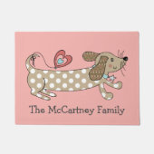 Persoonlijke worst Dog Dachshund House Deurmat (Voorkant)