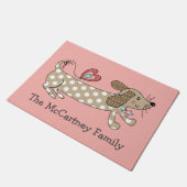 Persoonlijke worst Dog Dachshund House Deurmat (Schuin)