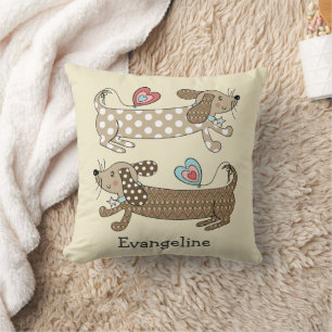 Persoonlijke worst Dog Dachshund Throw Cushion Kussen
