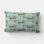 Persoonlijke worst Dog Dachshund Throw Cushion Kussen (Achterkant)