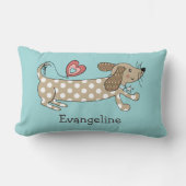 Persoonlijke worst Dog Dachshund Throw Cushion Kussen (Voorkant)